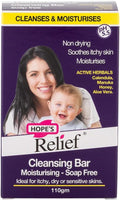 Hope’s Relief Pain Nettoyant 110 g | Nettoyant Hydratant Sans Savon pour Peaux Sèches et Sensibles