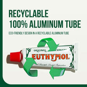 Euthymol Original Fluoride Free Toothpaste 75ml information panel