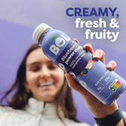 Lifestyle/use image: BOL Blueberry Power Shake plant based meal beverage enjoyed chilled 410g