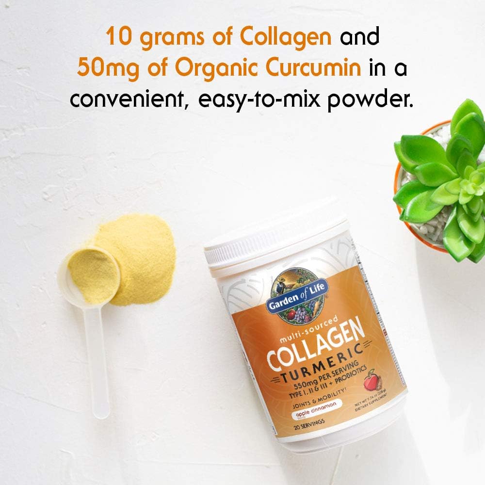 Garden of Life Collagen & Turmeric Powder, Apple Cinnamon - 220g