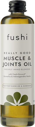 Fushi Aceite para Músculos y Articulaciones Realmente Bueno 100 ml | Mezcla Herbal con Boswellia y Ashwagandha para Recuperación y Flexibilidad