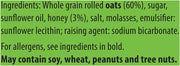 Nature Valley Crunchy Oats and Honey Cereal Bars ingredient and nutrition information 40 twin packs