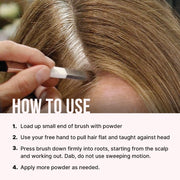 Color Wow Root Cover Up Hair Powder Blonde, compact hair touch-up powder, Blonde shade, 2.1g, root application directions