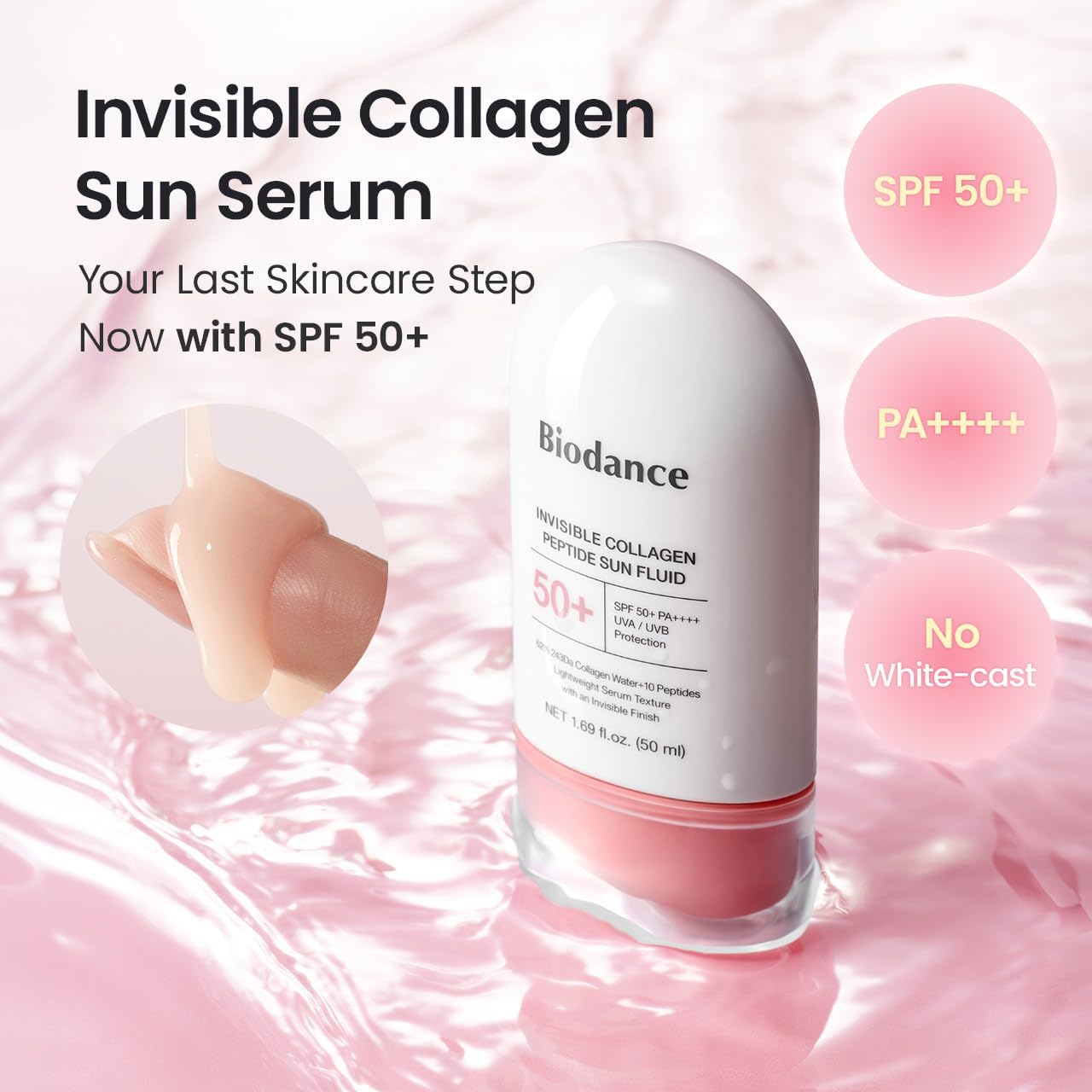 Biodance Invisible Collagen Peptide Sun Fluid SPF 50+ 50ml