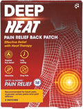 Deep Heat Large Warming Patch for Back & Muscles - 2 Long-Lasting Heat Patches