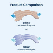  Instructions and safety information for Breathe Right Clear Nasal Strips comparison.