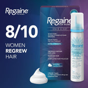 Regaine For Women 5% Minoxidil Scalp Foam, aerosol can packaging, no flavour, 2 x 73ml, topical scalp application