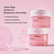 Biodance Collagen Hydrogel Toner Pads 60 Pads ingredients panel and product information