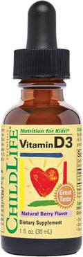 ChildLife Essentials Gocce Liquide di Vitamina D3 al Gusto di Frutti di Bosco - 30ml