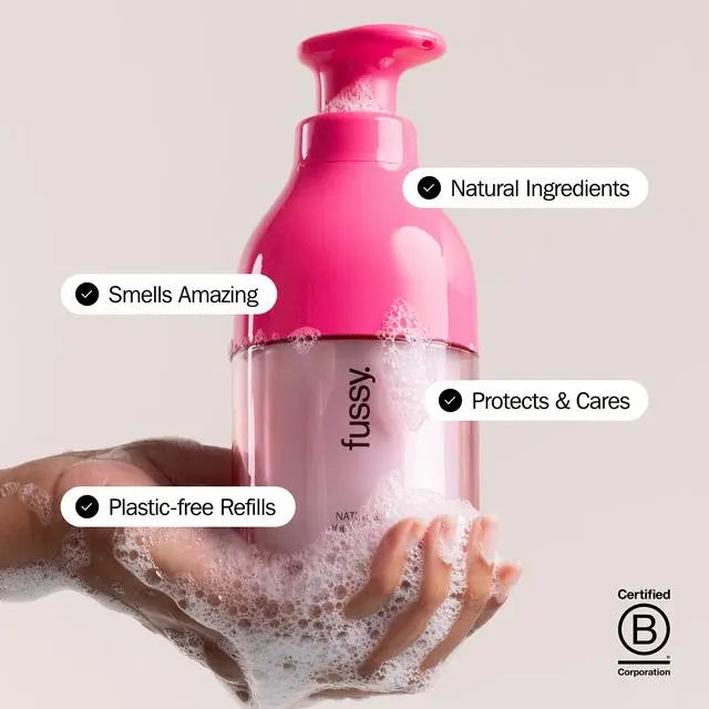 Fussy Natural Body Wash Refill Coconut Milk coconut almond vanilla fragrance 320ml refill can how to use