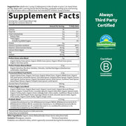 Garden of Life Perfect Food Super Greens powder supplements.