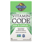 Box of Garden of Life Raw B Complex vitamin, 60 vegan capsules.