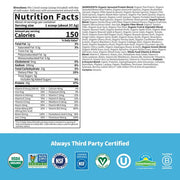 Nutrition facts and ingredients for Garden of Life Vanilla Protein Shake.