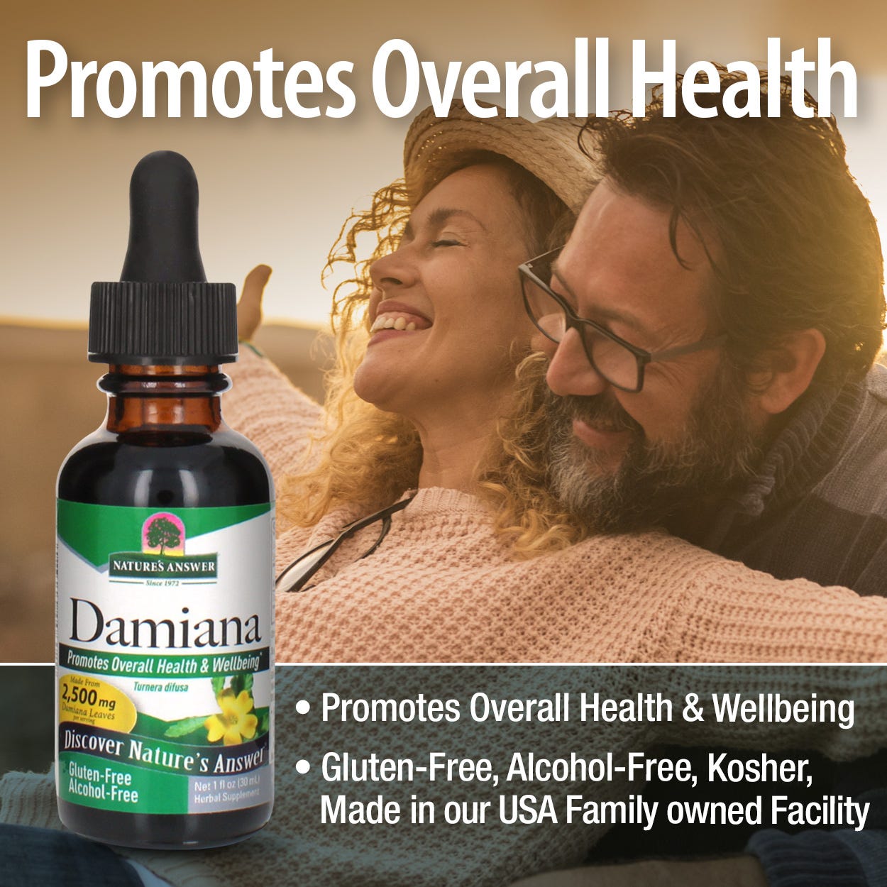 Nature’s Answer Damiana Leaf Alcohol-Free Herbal Extract 2500mg – 30ml