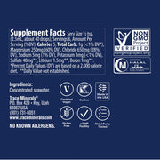 Supplement Facts Image: Trace Minerals ConcenTrace trace mineral drops supplement facts ingredients bottle