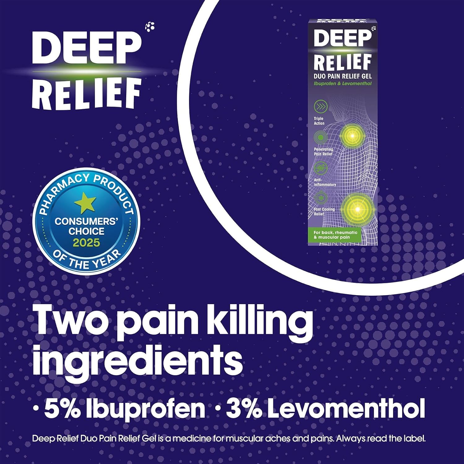 Deep Relief Duo Pain Relief Gel 30g