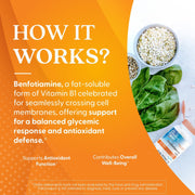 Doctor's Best Benfotiamine, bottle packaging, no flavour, 150mg, 120 veggie capsules, supplement facts 