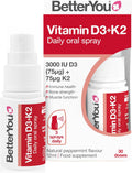 Spray orale BetterYou Vitamina D3 + K2, Menta piperita - 12ml