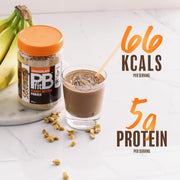 Supplement facts: PBfit Chocolate Peanut Butter Powder ingredients peanuts cocoa sugar