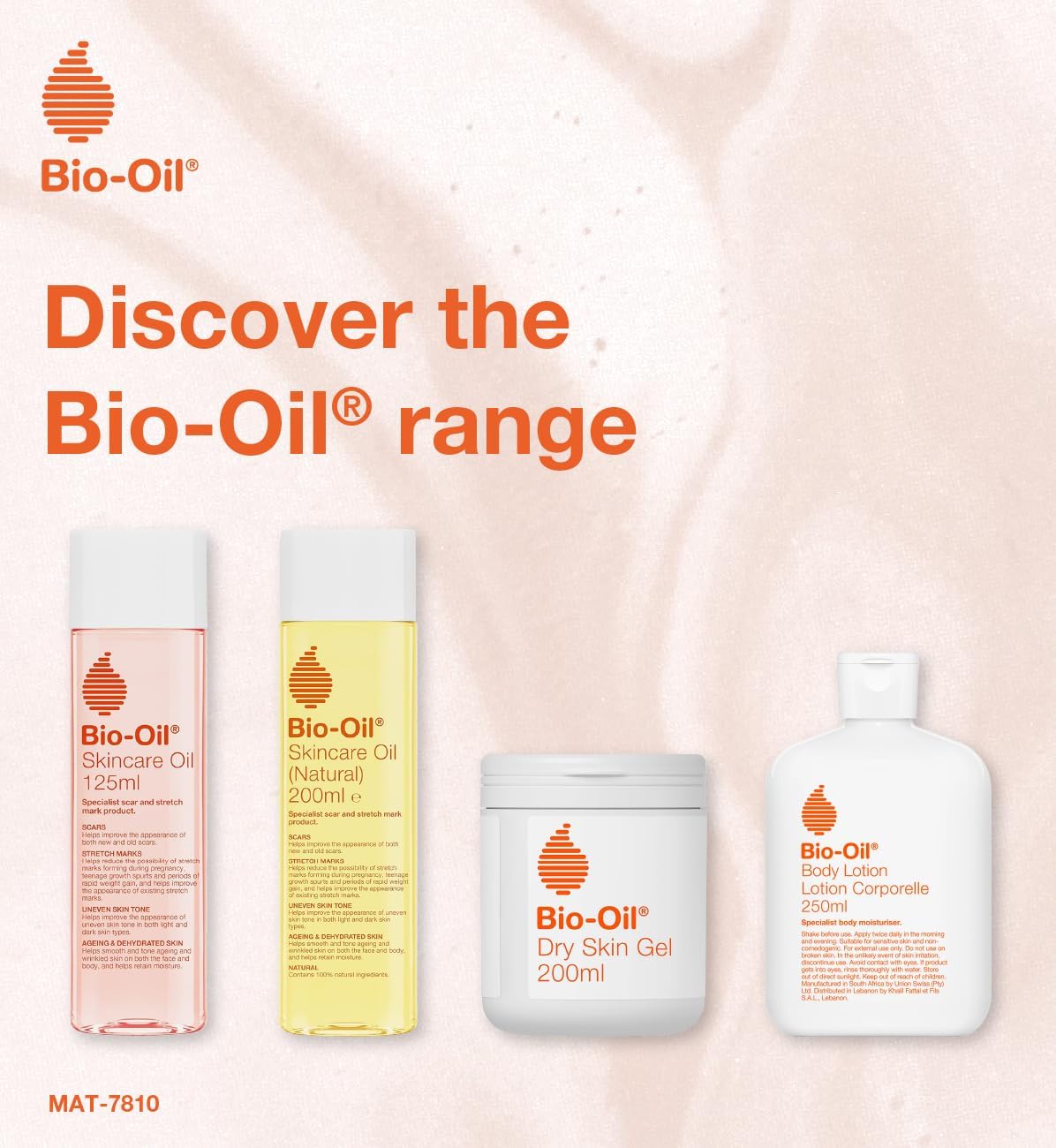 Bio-Oil Dry Skin Gel Moisturiser for Face and Body 200ml Oil range