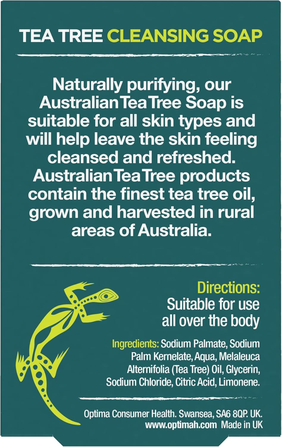 Close-up of product label showing ingredients.
