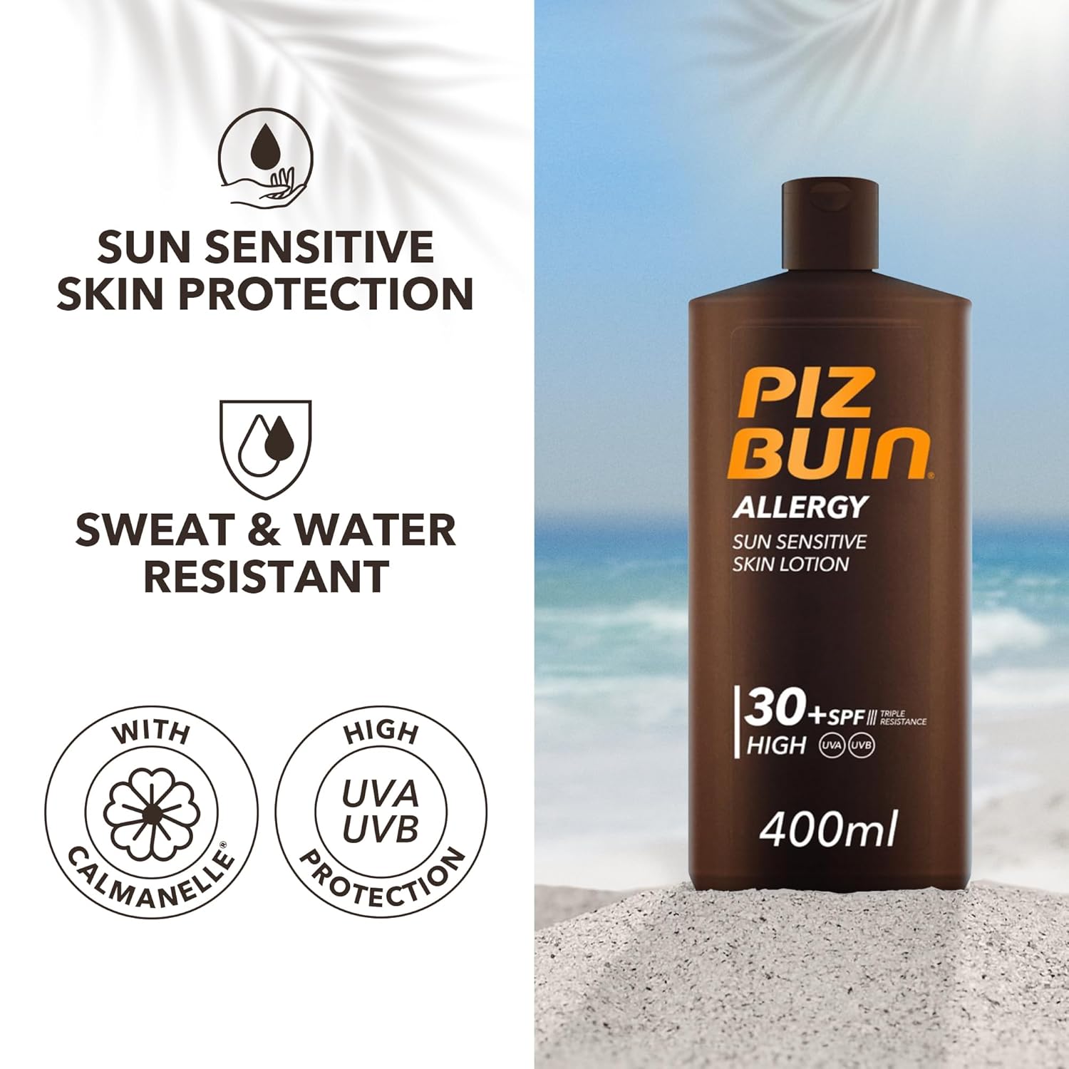 Piz Buin Allergy Sun Lotion SPF30 Sensitive Skin 400ml