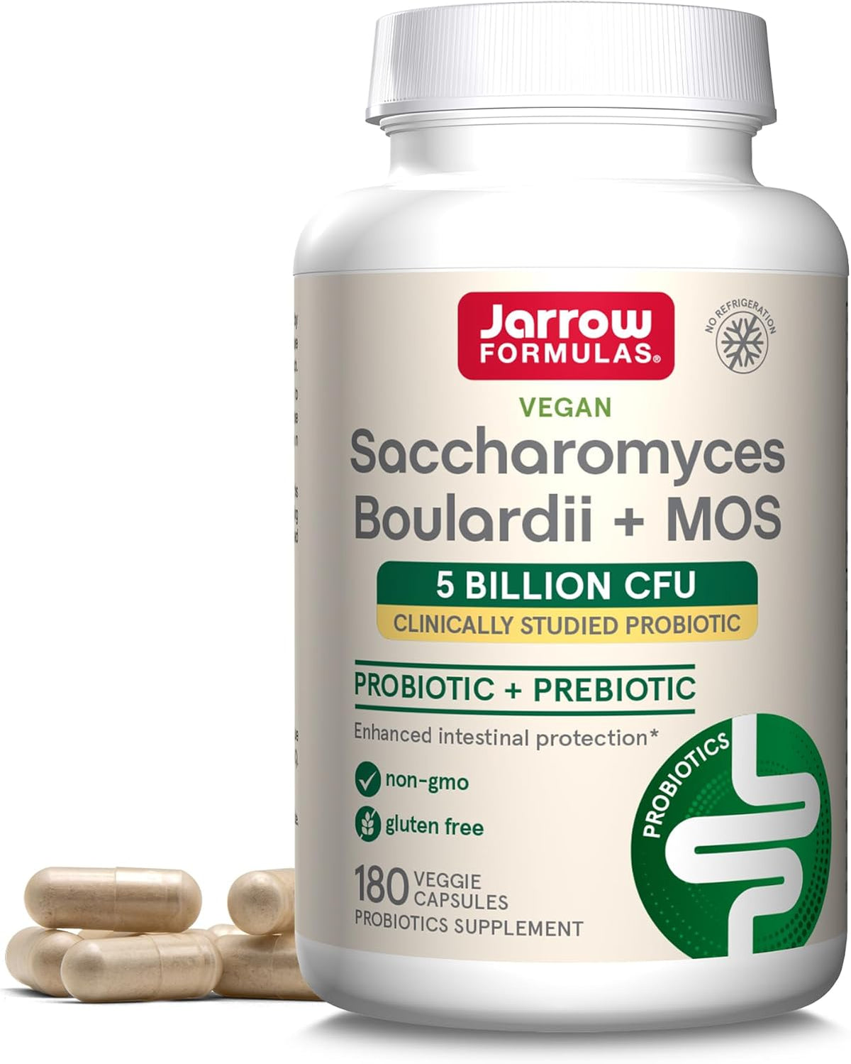 Jarrow Formulas Saccharomyces Boulardii + MOS 5B CFU 180 Capsules 