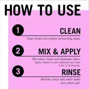 Schwarzkopf Brow Tint Dark Brown eyebrow tint application instructions