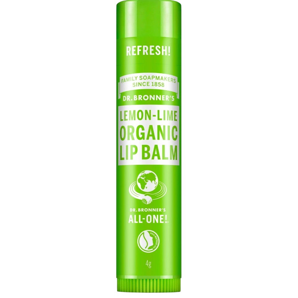 Dr. Bronner's Lemon Lime Organic Lip Balm twist-up tube 4g