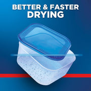 Finish Rinse & Shine Aid Dishwasher Rinse Aid 800ml bottle displayed beside clean dishes 