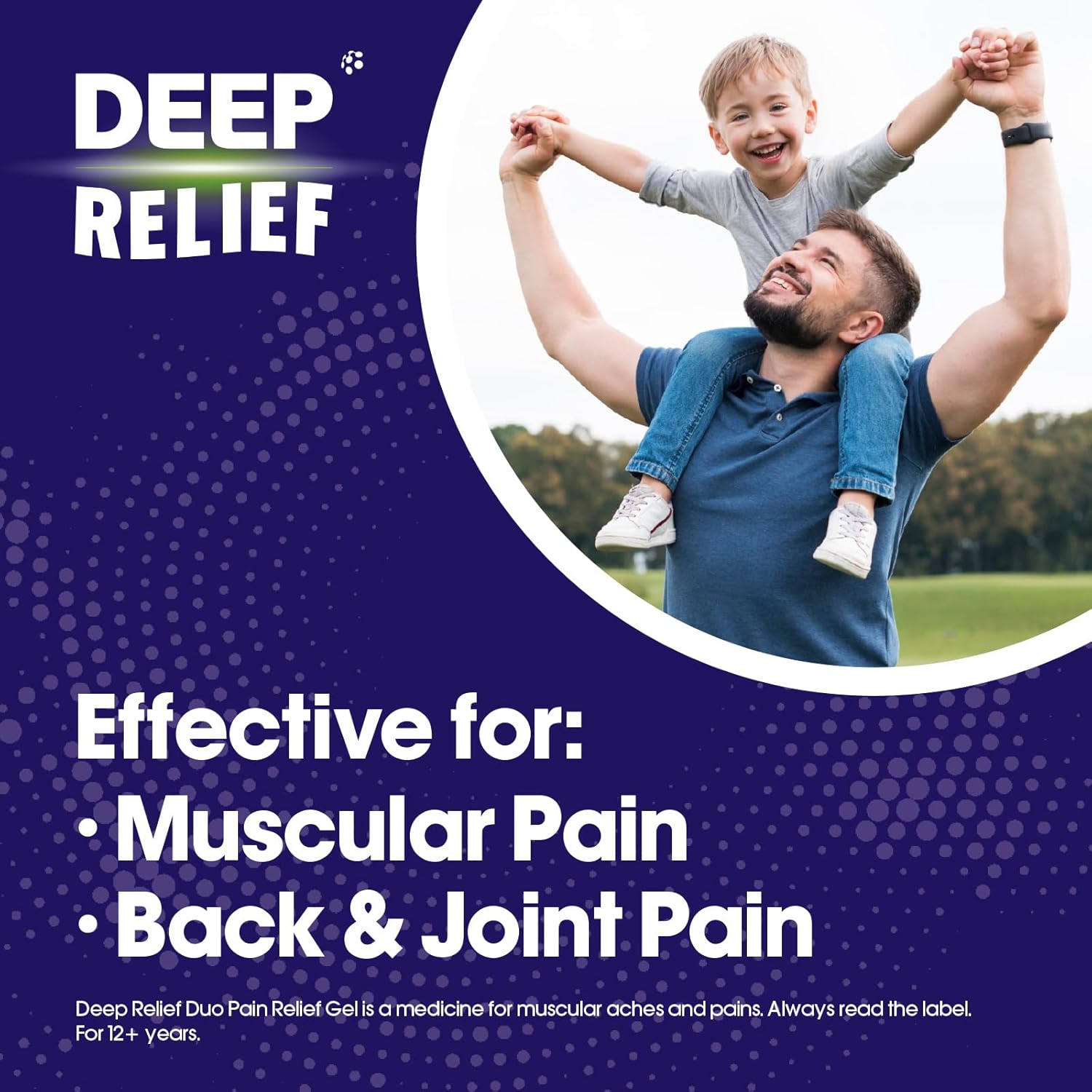 Deep Relief Duo Pain Relief Gel tube packaging ibuprofen and levomenthol gel 30g topical application image