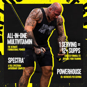 Lifestyle/use image: Animal Pak multivitamin supplement daily pack with water sachet packs 44 count