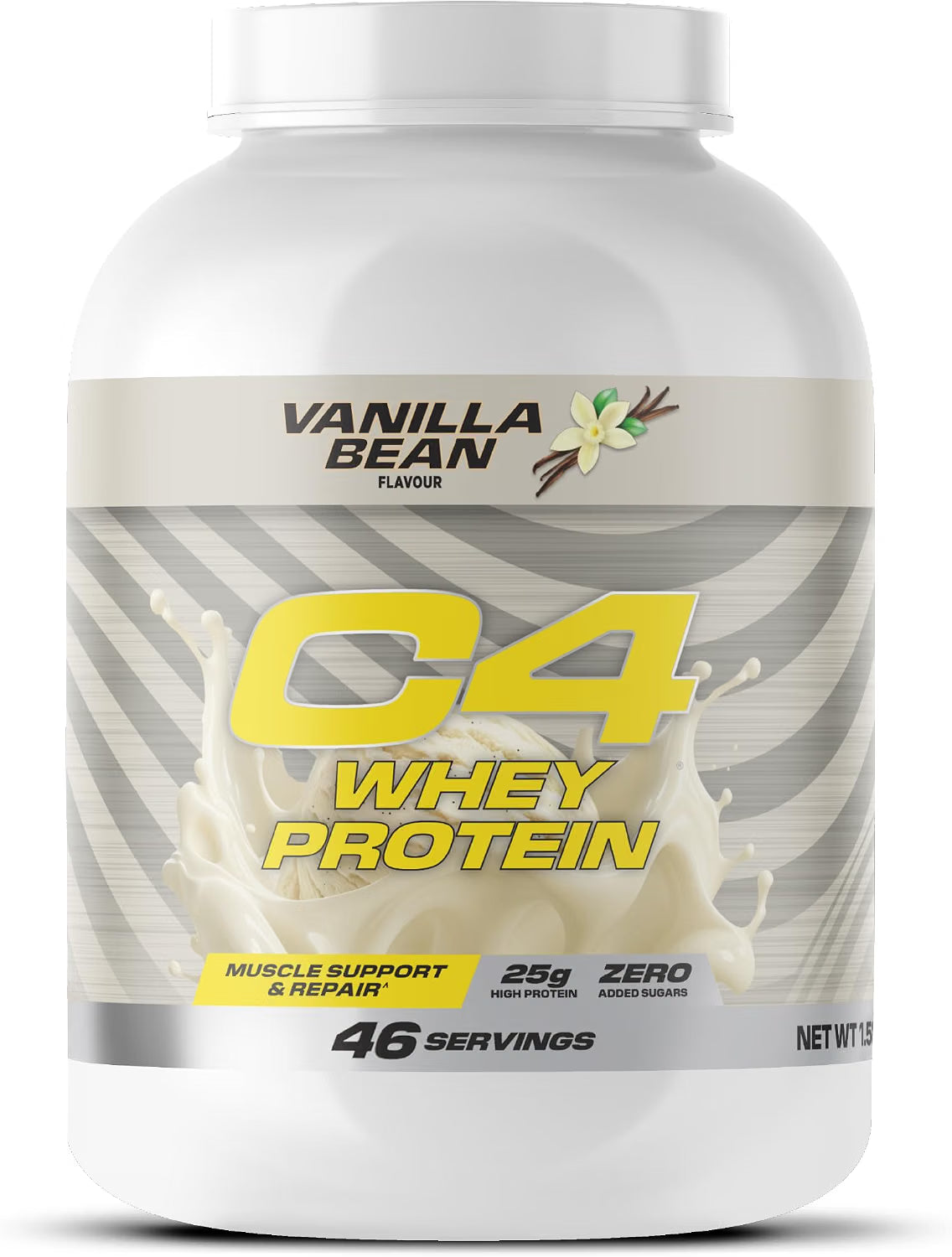 Cellucor C4 Whey Protein Vanilla Bean Flavour protein powder tub 1.57kg