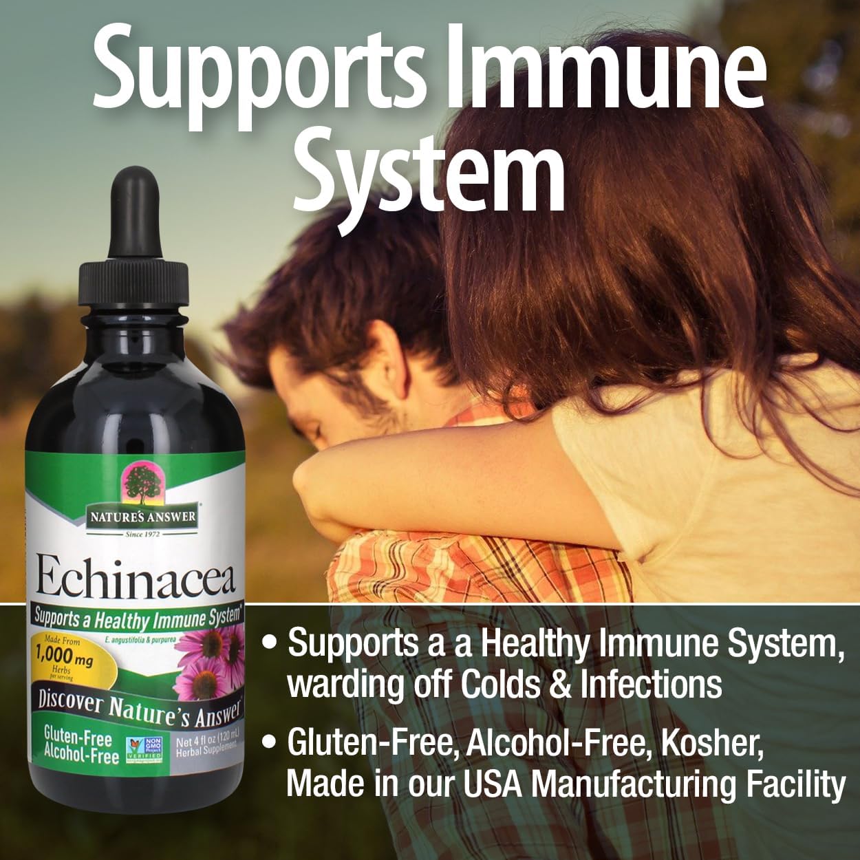 Nature’s Answer Echinacea Root Alcohol-Free Herbal Extract – 120ml