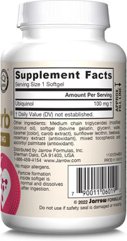 Barcode Image: Jarrow Formulas Ubiquinol QH-Absorb 100mg softgels barcode 60 count