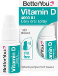 Spray orale BetterYou Vitamina D3 4000 UI, Menta piperita - 15ml