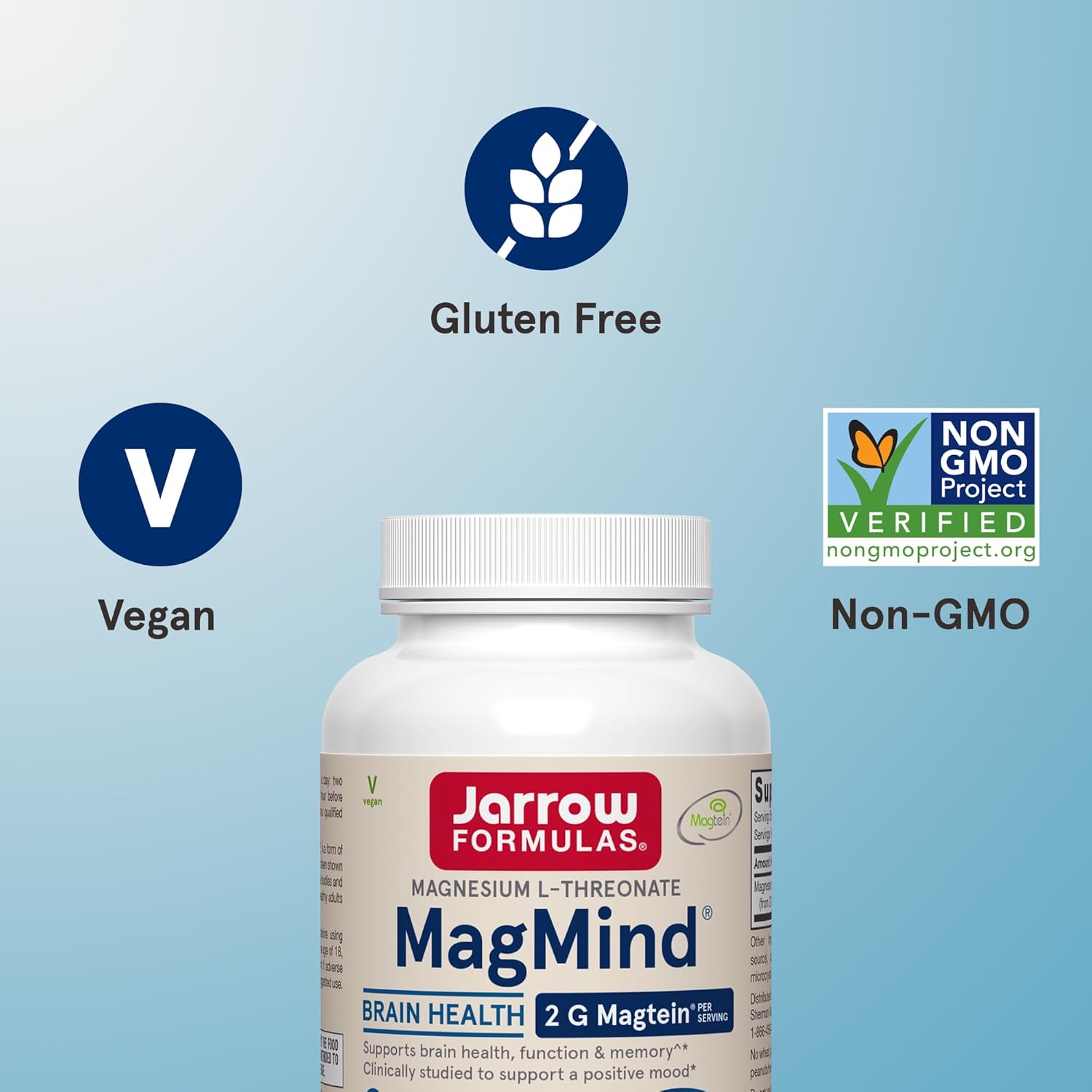 Jarrow Formulas MagMind Magnesium L-Threonate Capsules - 90 Count