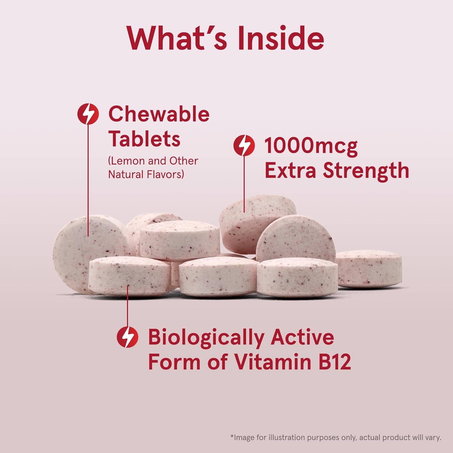 Jarrow Formulas Methyl B-12 1000mcg chewable tablets lemon daily use lifestyle 100 count