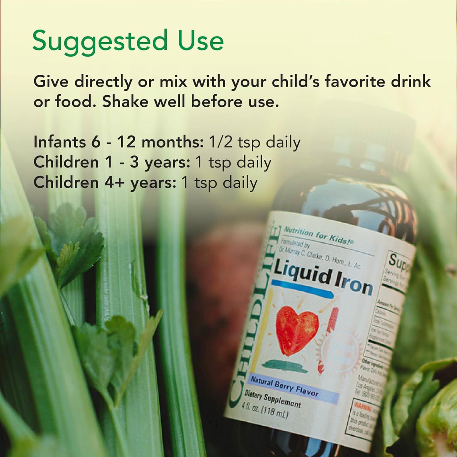 ChildLife Essentials Liquid Iron usage instructions kids berry liquid 118ml