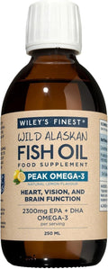 Wiley's Finest Aceite de Pescado Salvaje de Alaska Omega-3 Líquido Limón - 250ml