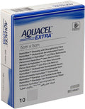 Aquacel Extra Hydrofiber Wound Dressing 5cm x 5cm - 10 Count