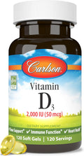 Carlson Vitamin D3 2000 IE Softgels - 120 Stück