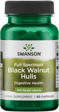 Swanson Black Walnut Hulls 60 Capsules | Full Spectrum Digestive Support