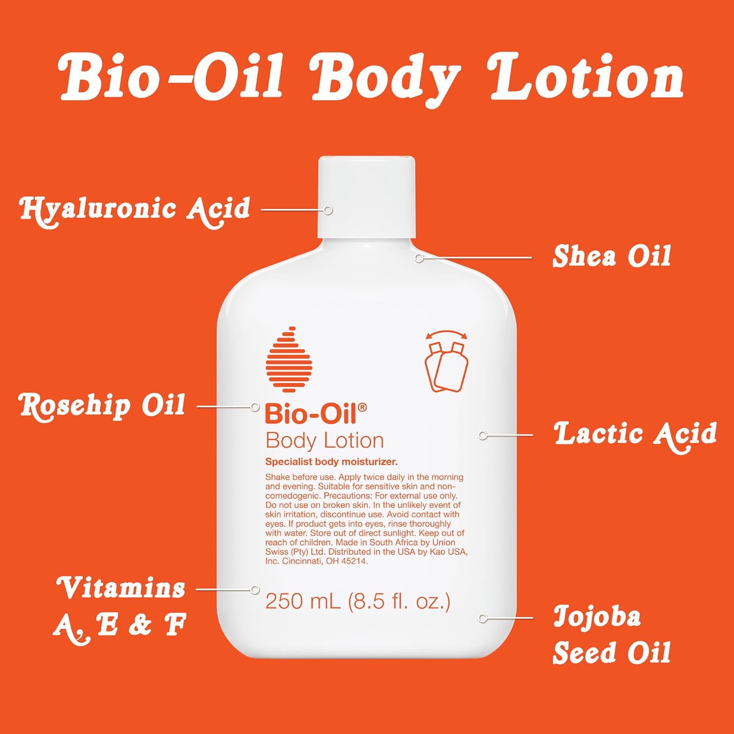 Bio-Oil Moisturizing Body Lotion - Ultra-Light with Jojoba & Rosehip Oil - 250ml