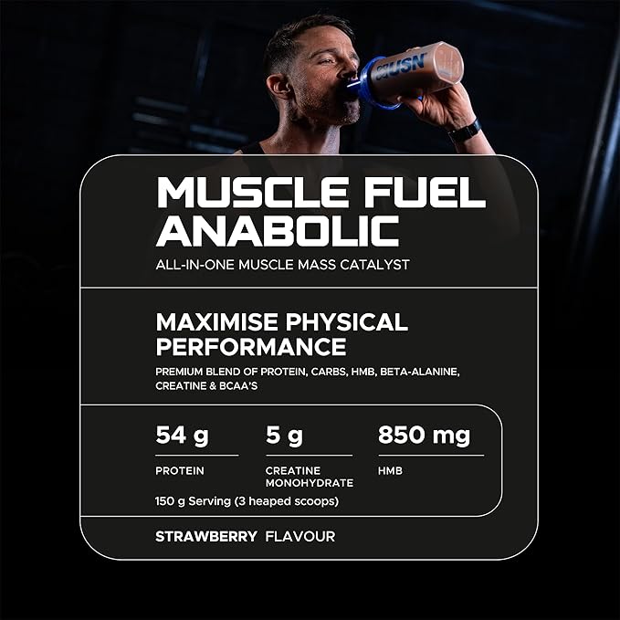 USN Muscle Fuel Anabolic Protein Shake, Strawberry - 2.2kg