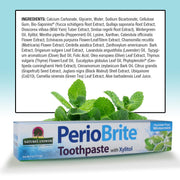 Nature’s Answer PerioBrite Whitening Toothpaste Wintermint 113.4g ingredient label
