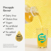 Symprove Liquid Probiotic Pineapple 4 x 500ml probiotic drink pouring dairy free gluten free vegan