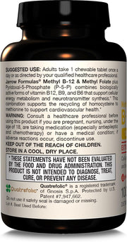 How to Use Image: Jarrow Formulas Methyl B-12 1000mcg and folate 400mcg chewable tablets usage instructions 100 count