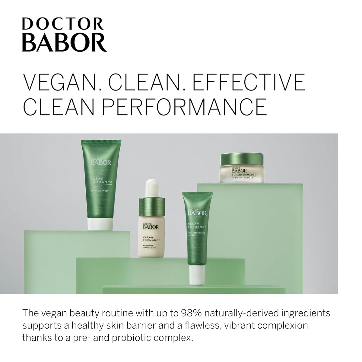 Doctor Babor Clean Formance Moisture Glow 5 piece skincare travel set lifestyle use image