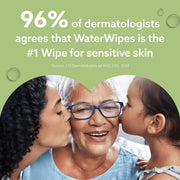 WaterWipes Sensitive+ Baby & Toddler Wipes, resealable soft pack packaging, unscented, 60 wipes, baby and toddler cleaning use